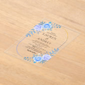 Elegant Gold Frame Wedding  Acryleinladungen (Ablage )