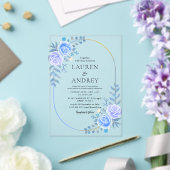 Elegant Gold Frame Wedding  Acryleinladungen (In Situ (Hochzeit))