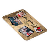 Elegant Gold Frohe Weihnachten Custom Foto Collage Magnet (Rechte Seite)