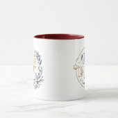 Elegant Gold Frohe Weihnachten Moderne Typografie Tasse (Zentrum)