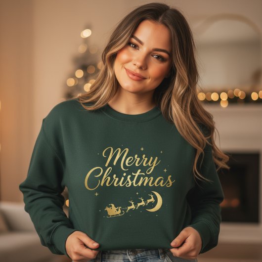 Elegant Gold Frohe Weihnachten Sweatshirt