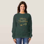 Elegant Gold Frohe Weihnachten Sweatshirt (Vorne ganz)
