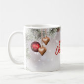 Elegant Gold Frohe Weihnachten Tasse (Links)