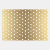 Elegant Gold Frohe Weihnachts-Happy Holidays Text Geschenkpapier Set (Vorderseite 2)