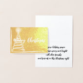 Elegant Gold Frohe Weihnachtsfoil-Karte Folienkarte (Anzeige)