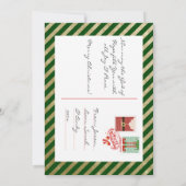 Elegant Gold Frohe Weihnachtskarte Einladung (Rückseite)