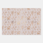 Elegant Gold Früchte Weihnachten Geschenkpapier Set (Vorderseite 2)