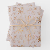 Elegant Gold Früchte Weihnachten Geschenkpapier Set (Beispiel)