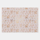 Elegant Gold Früchte Weihnachten Geschenkpapier Set (Vorderseite)