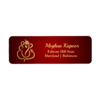Elegant Gold Ganesh/Indischer Gott Rot