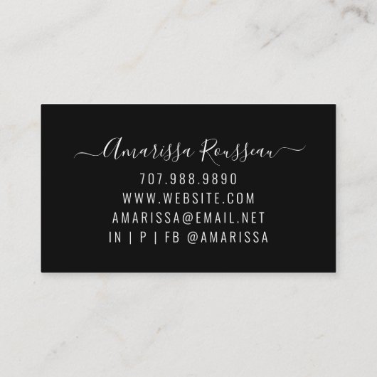 Elegant Gold gebürstet Metallic Minimalistisch Visitenkarte (Rückseite)