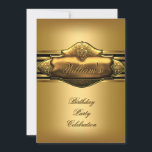 Elegant Gold Geburtstagsparty Mens 60. 50. 40. Einladung<br><div class="desc">Elegante Gold Geburtstagsparty Mens 60. 50. 40. jedes Alter Birthday Party Einladungen Mann männlich.</div>
