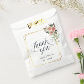 Elegant Gold Geometric Floral Danke Hochzeit Geschenktütchen (Versiegelt)