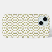 Elegant Gold Geometric Muster iPhone Fall 15 Case-Mate iPhone Hülle (Rückseite (Horizontal))