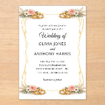 Elegant Gold Geometric Rustic Floral Wedding 