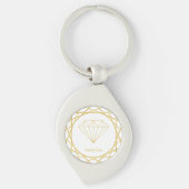 Elegant Gold Geometric Schlüsselanhänger (Vorderseite)