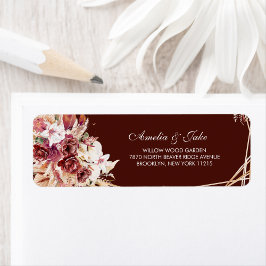 Elegant Gold Geometric Terracotta Floral Wedding 