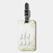 Elegant Gold Gepäckanhänger (Vorderseite vertikal)