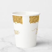 Elegant Gold Girly Bunco Pappbecher (Links)