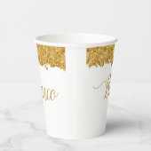 Elegant Gold Girly Bunco Pappbecher (Rechts)