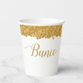 Elegant Gold Girly Bunco Pappbecher (Vorderseite)