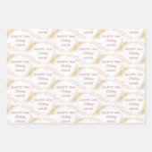 Elegant Gold Glitter 70th Birthday Geschenkpapier Set (Vorderseite 3)