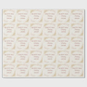 Elegant Gold Glitter 80th Birthday Geschenkpapier (Flach)
