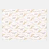 Elegant Gold Glitter 80th Birthday Geschenkpapier Set (Vorderseite 2)