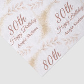 Elegant Gold Glitter 80th Birthday Seidenpapier (Detail)