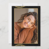 Elegant Gold Glitter Birthday 21th with Balloons Einladung (Rückseite)