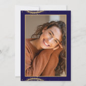 Elegant Gold Glitter Birthday 21th with Balloons Einladung (Rückseite)