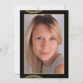 Elegant Gold Glitter Birthday 30th with Balloons Einladung (Rückseite)