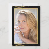 Elegant Gold Glitter Birthday 40th with Balloons Einladung (Rückseite)