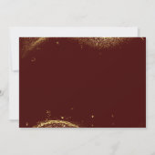 Elegant Gold Glitter Birthday 50th With Photo Einladung (Rückseite)