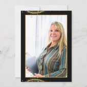 Elegant Gold Glitter Birthday 60th with Balloons Einladung (Rückseite)