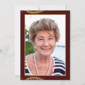 Elegant Gold Glitter Birthday 80th with Ballons Einladung (Rückseite)