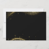 Elegant Gold Glitter Birthday 80th With Photo Einladung (Rückseite)