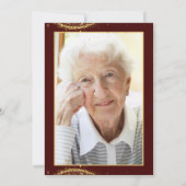  Elegant Gold Glitter Birthday 90th with Ballons Einladung (Rückseite)