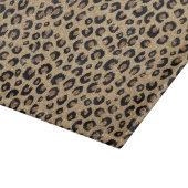 Elegant Gold Glitter Black Leopard Print Schneidebrett (Ecke)