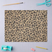 Elegant Gold Glitter Black Leopard Print Seidenpapier (Basteln)
