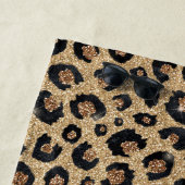 Elegant Gold Glitter Black Leopard Print Strandtuch (Beispiel)