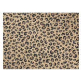 Elegant Gold Glitter Black Leopard Print Tischdecke (Vorderseite (Horizontal))