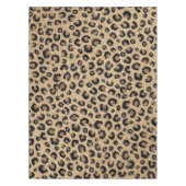 Elegant Gold Glitter Black Leopard Print Tischdecke (Vorderseite)