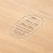 Elegant Gold Glitter Border Muslim Wedding Acryleinladungen (Ablage )