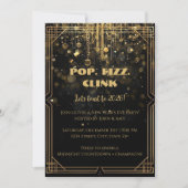 Elegant Gold Glitter New Year’s Eve Invitation Einladung (Vorderseite)