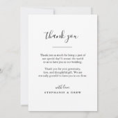 Elegant Gold Glitter Wedding Photo Dankeskarte (Rückseite)