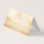 Elegant Gold Glittery Bokeh Dankeschön Karte (Rückseite)