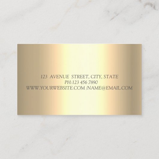 Elegant Gold Glitzer Bokeh Ombre Visitenkarte (Rückseite)