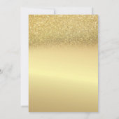 Elegant Gold Glitzer Bokeh Wedding speichern das D Save The Date (Rückseite)