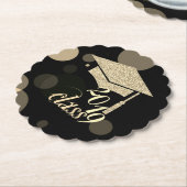 Elegant Gold Glitzer Graduation Cap, Klasse 2019 Untersetzer (angewinkelt)